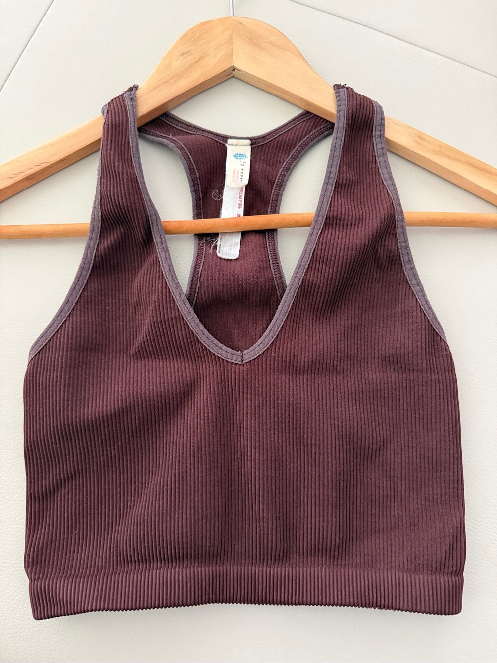 Women's Ribbed Racerback Bralette - Picture 3 of 6
